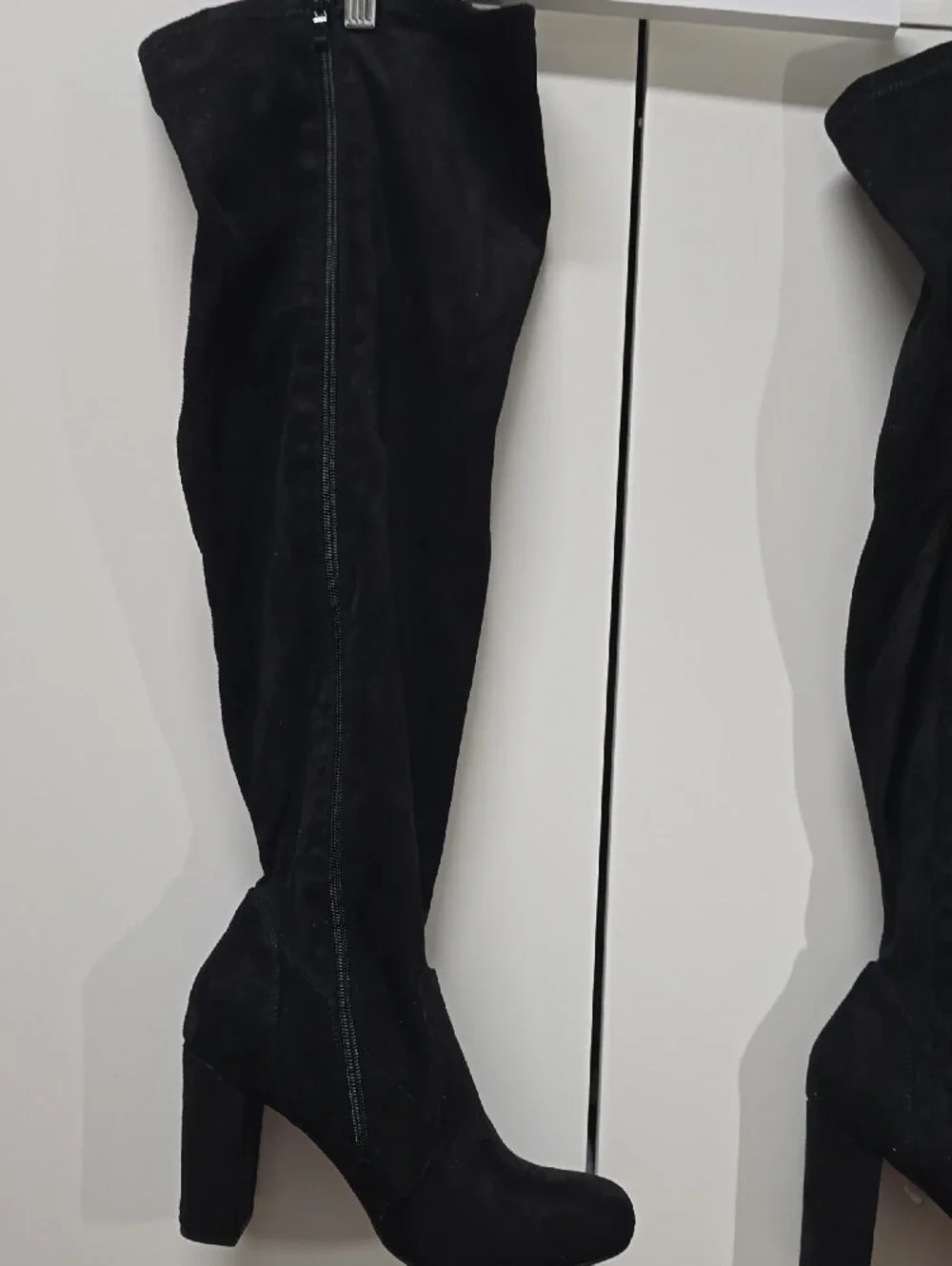 torrid Black Over-the-Knee Lace-Up Block Heel Boots